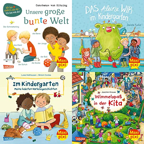 Maxi-Pixi-4er-Set 95: Neues aus dem Kindergarten (4x1 Exemplar): 4 Minibücher für Kinder ab 3 Jahren (95) von Carlsen